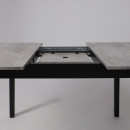 Стол TIRK RADIAL-110, раздвижной 110(142)х70, Серый сланец/Чёрный (120053) 