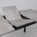 Стол TIRK RADIAL-110, раздвижной 110(142)х70, Серый сланец/Чёрный (120053) 