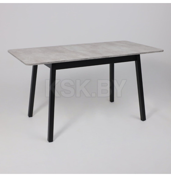 Стол TIRK RADIAL-110, раздвижной 110(142)х70, Серый сланец/Чёрный (120053) 