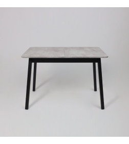 Стол TIRK RADIAL-110, раздвижной 110(142)х70, Серый сланец/Чёрный