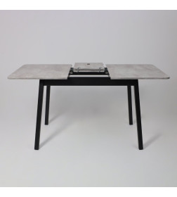 Стол TIRK RADIAL-110, раздвижной 110(142)х70, Серый сланец/Чёрный