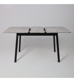 Стол TIRK RADIAL-110, раздвижной 110(142)х70, Серый сланец/Чёрный