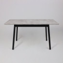 Стол TIRK RADIAL-110, раздвижной 110(142)х70, Серый сланец/Чёрный (120053) 