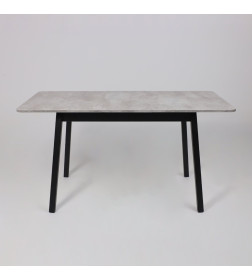 Стол TIRK RADIAL-110, раздвижной 110(142)х70, Серый сланец/Чёрный