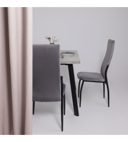 Стол BORG-120, раздвижной 120(160)х80 см, Серый сланец/Чёрный