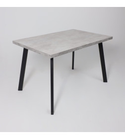 Стол BORG-120, раздвижной 120(160)х80 см, Серый сланец/Чёрный