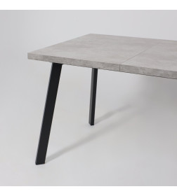 Стол BORG-120, раздвижной 120(160)х80 см, Серый сланец/Чёрный