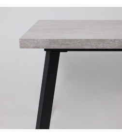 Стол BORG-120, раздвижной 120(160)х80 см, Серый сланец/Чёрный