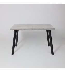 Стол BORG-120, раздвижной 120(160)х80 см, Серый сланец/Чёрный