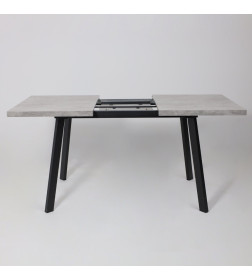 Стол BORG-120, раздвижной 120(160)х80 см, Серый сланец/Чёрный