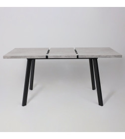 Стол BORG-120, раздвижной 120(160)х80 см, Серый сланец/Чёрный