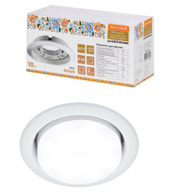 Светильник встраиваемый СВ 01-08 GX53 220 В 50 Гц, белый (упак. 10 шт.) TDM Народный SQ0359-0104