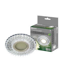 Светильник встраиваемый СВ 03-16 MR16 50Вт G5.3 LED подсветка 3 Вт (зеркальный/хром) TDM SQ0359-0146