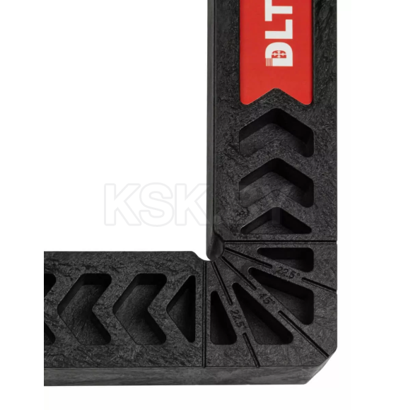 Угольник столярный пластиковый 160 х160 мм черный DLT 86710 (86710) 