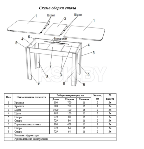 Стол обеденный СН-130.01дуб крафт белый