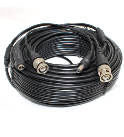 Шнур соединительный Видео + Питание, 20 метров GF-BNC-DC-20M