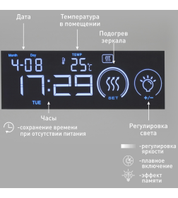 Зеркало Алмаз-Люкс Hanoi blaсk 10080 mh-6