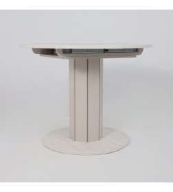 Стол раздвижной на опоре ONTARIO,1000(1300)*760*1000, (ледяное дерево/персидский жемчуг)