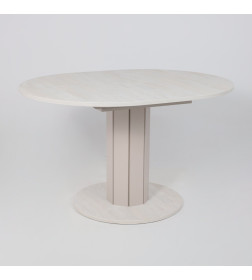 Стол раздвижной на опоре ONTARIO,1000(1300)*760*1000, (ледяное дерево/персидский жемчуг)