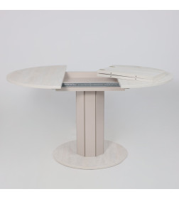 Стол раздвижной на опоре ONTARIO,1000(1300)*760*1000, (ледяное дерево/персидский жемчуг)