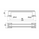 Ручка мебельная IONIKA-96, шлифованный титан , AKS (56917) 
