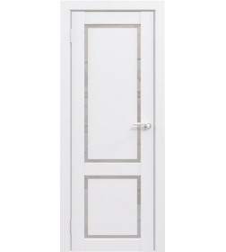 Дверное полотно Flash Eco Classic 02 парящая филенка ,2000х600х38мм,Белый,стекло матовое