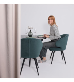 Стул ROB-R1 360, b10 GREEN LUX\черный