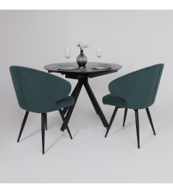 Стул ROB-R1 360, b10 GREEN LUX\черный