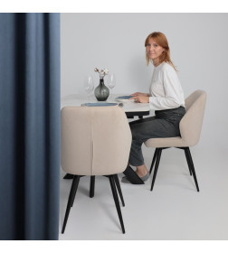 Стул MICHAEL-R1 360, b03 CREAM LUX\черный