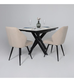 Стул MICHAEL-R1 360, b03 CREAM LUX\черный