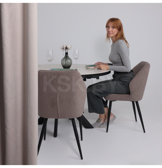 Стул MICHAEL, b05 LATTE LUX\черный (123634) 