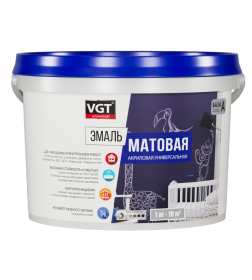 Эмаль VGT ВД-АК-1179 универсальная матовая, васильковая RAL 5010, 1 кг