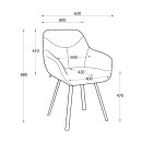 Стул ROMEO SMILE 360, b05 LATTE LUX\черный (123639) 