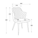 Стул FREDDY, b22 GREY LUX\черный (122577) 