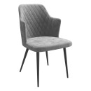 Стул FREDDY, b22 GREY LUX\черный (122577) 