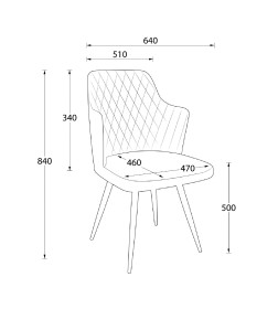 Стул FREDDY-R1 360, k10 Антрацит замша LUX\черный