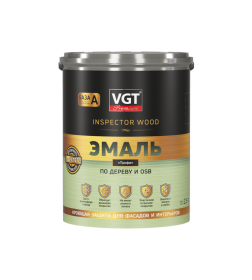 Эмаль VGT ВД-АК-1179 по дереву "Профи", супербелая база А, 2,5 кг