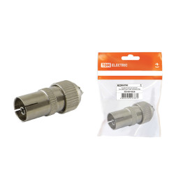 Гнездо TV антенное металл без пайки "орех" TDM SQ1809-0026