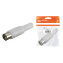 Гнездо TV антенное пластиковое без пайки белое TDM SQ1809-0011 (SQ1809-0011) 