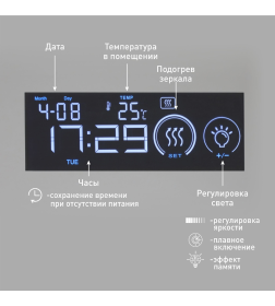 Зеркало Алмаз-Люкс Bissau blaсk 10070 mh-6