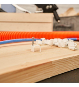 Крепеж кабеля круглый 9 мм белый (упак. 20 шт) REXANT 07-4009-20