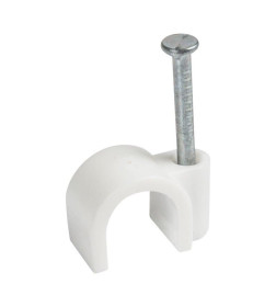 Крепеж кабеля круглый 9 мм белый (упак. 20 шт) REXANT 07-4009-20