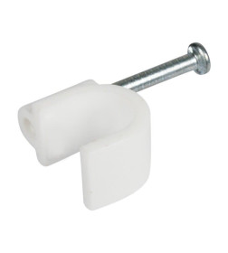 Крепеж кабеля круглый 9 мм белый (упак. 20 шт) REXANT 07-4009-20