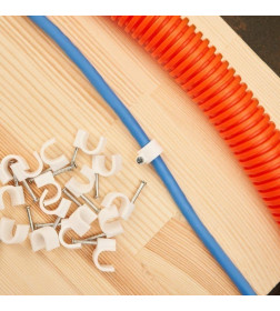 Крепеж кабеля круглый 9 мм белый (упак. 20 шт) REXANT 07-4009-20