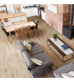 Кварц-виниловый пол Kronostep SPC 4XL TOP  Дуб Утренняя Заря 1280x192x4мм