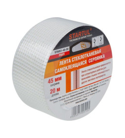 Лента стеклотканевая (серпянка), самоклеющая STARTUL PROFI (45ммх20м) 