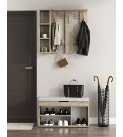 Банкетка "Норд" СН-122.08дуб крафт серый/шенилл (Глория 02)