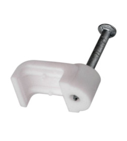 Крепеж кабеля плоский 10х3 мм белый (упак. 50 шт) REXANT 07-4209