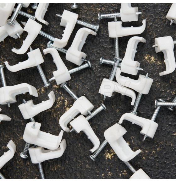 Крепеж кабеля плоский 10х3 мм белый (упак. 50 шт) REXANT 07-4209 (07-4209) 