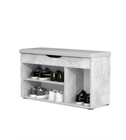 Банкетка "Норд" СН-122.08бетон спаркс лайт/шенилл (Глория 22)